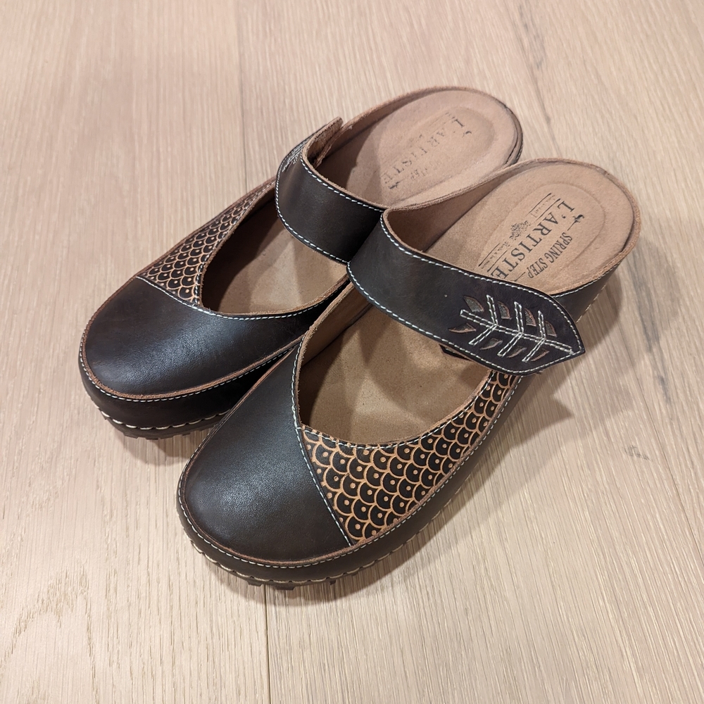Brown Clogs - image 1